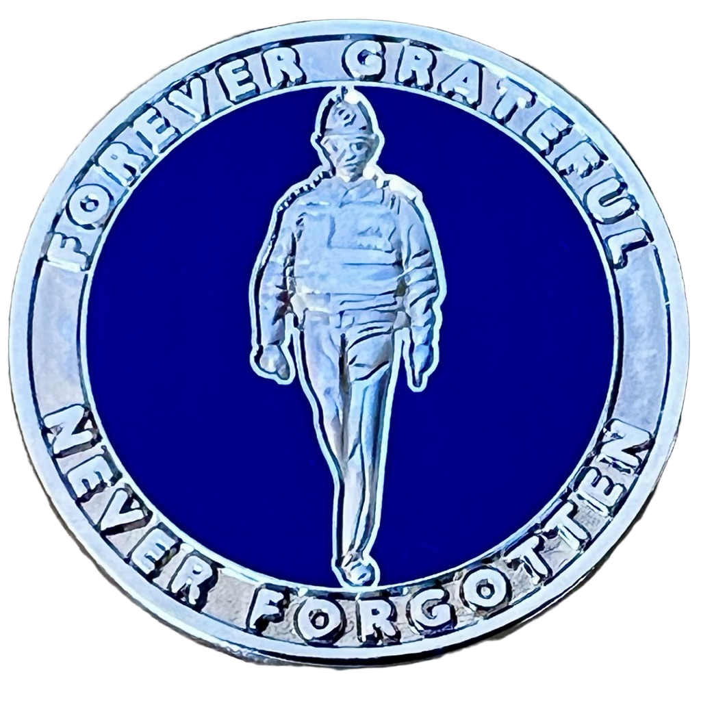 Forever Grateful Never Forgotten Challenge Coin — front