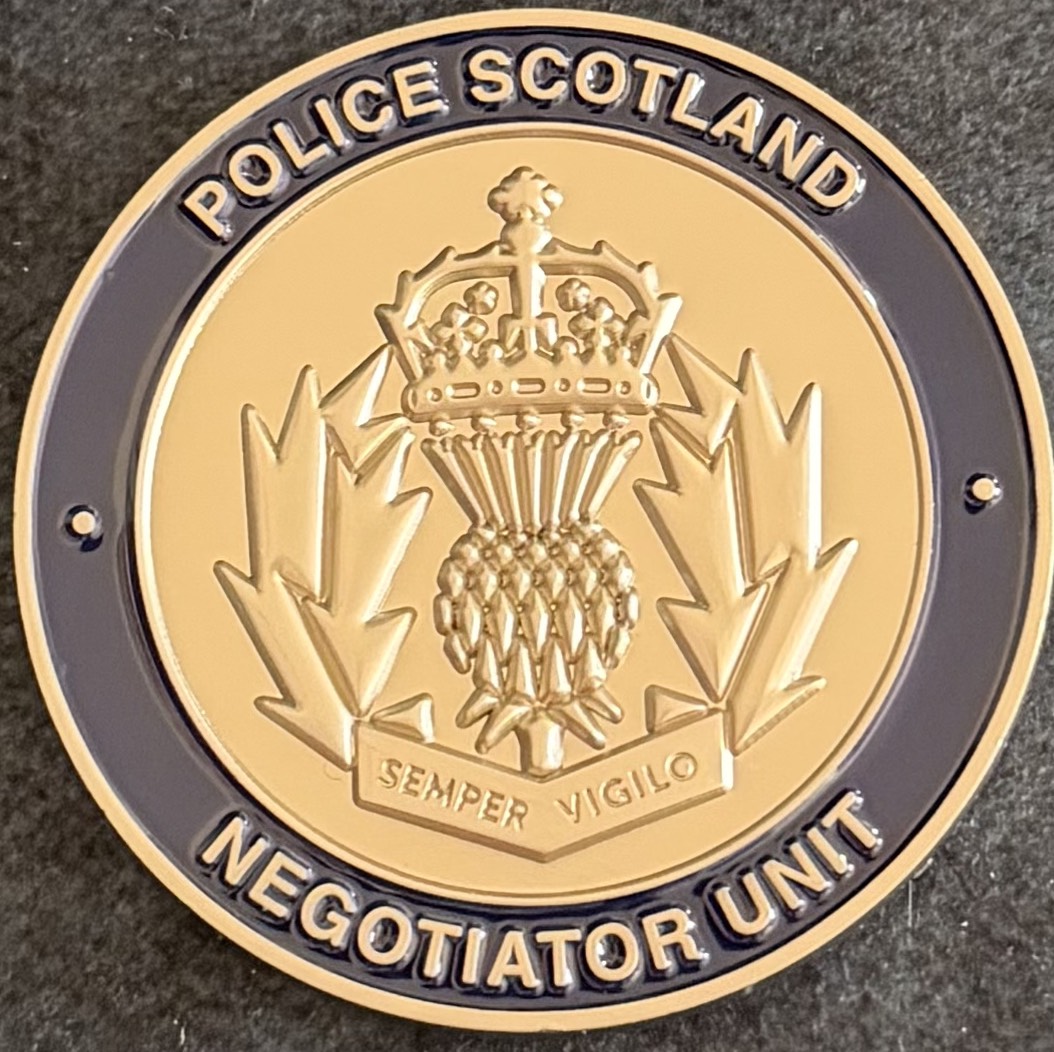 Police Scotland Hostage & Crisis Negotiation Challenge Coin — back