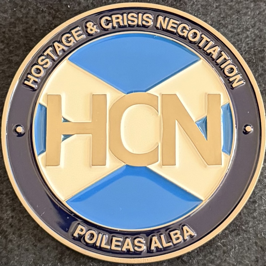 Police Scotland Hostage & Crisis Negotiation Challenge Coin — front