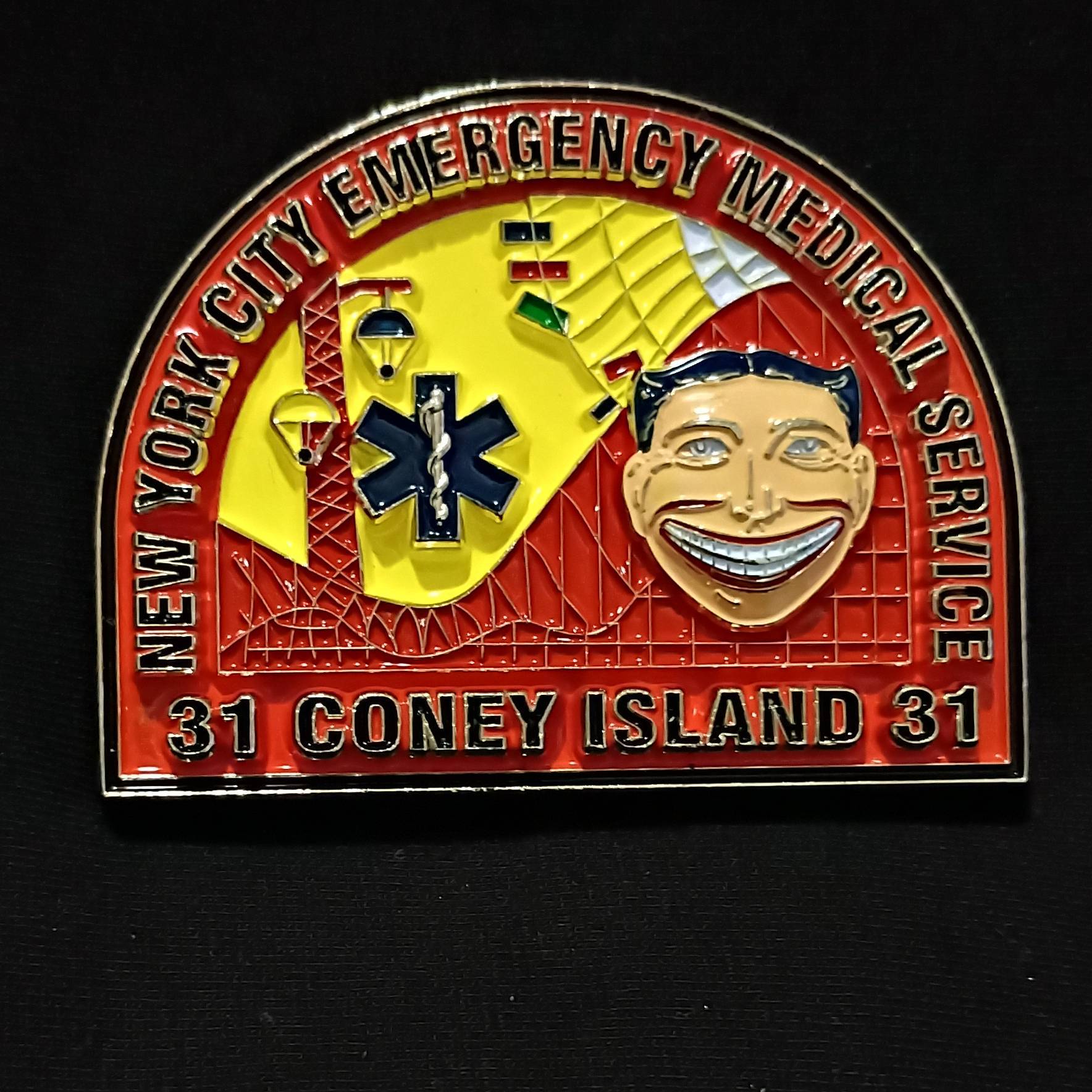 FDNY Emergency Medical Service Challenge Coin — back