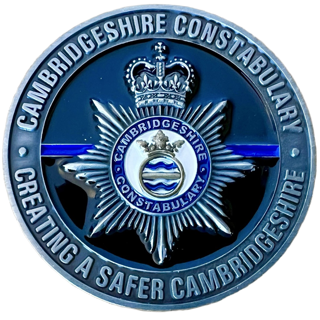 Cambridgeshire Police Officer Challenge Coin — back