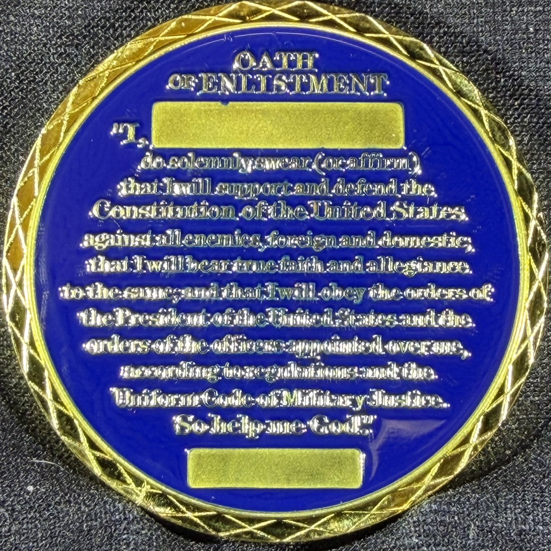 USCG Oath — back