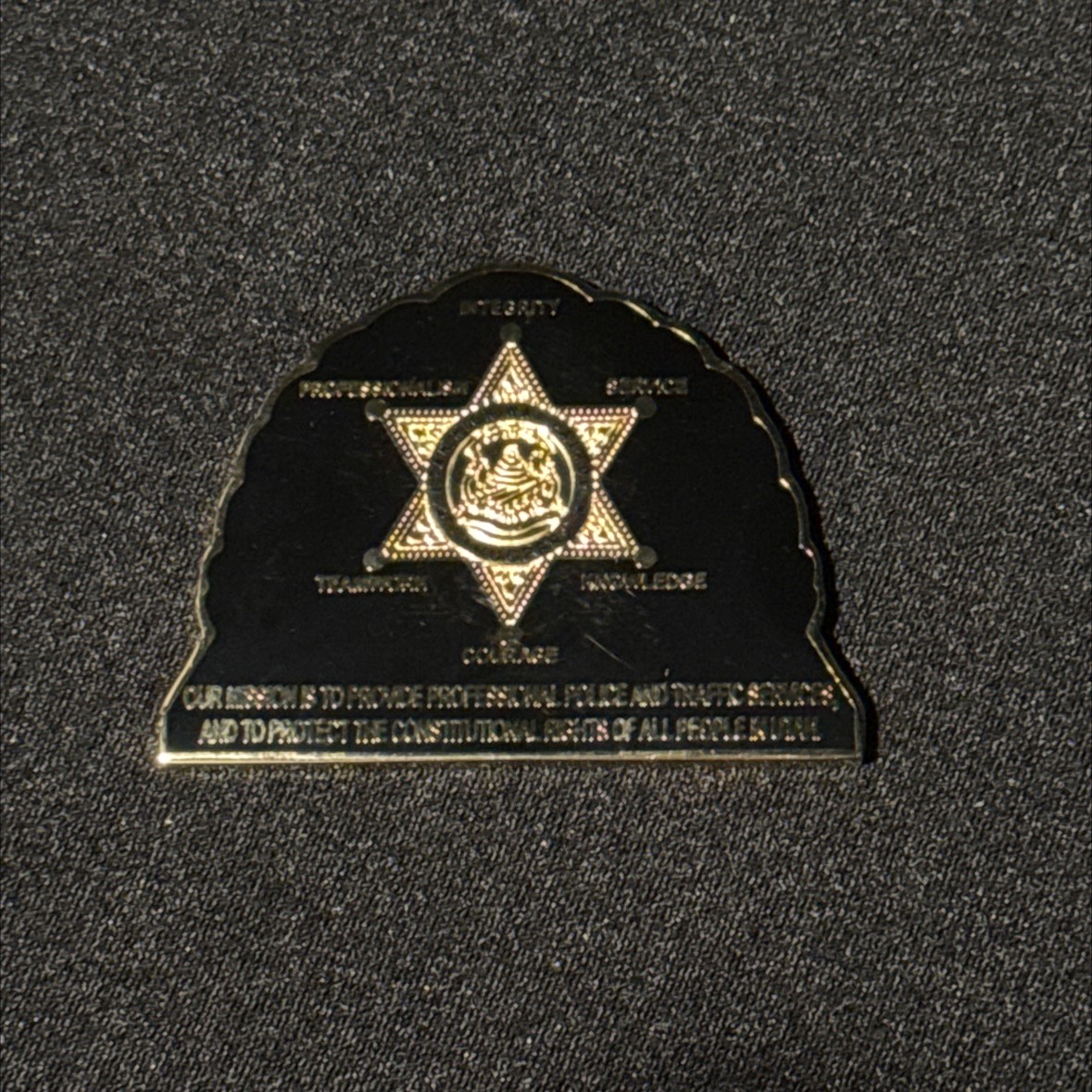 Utah Highway Patrol Beehive Coin — back