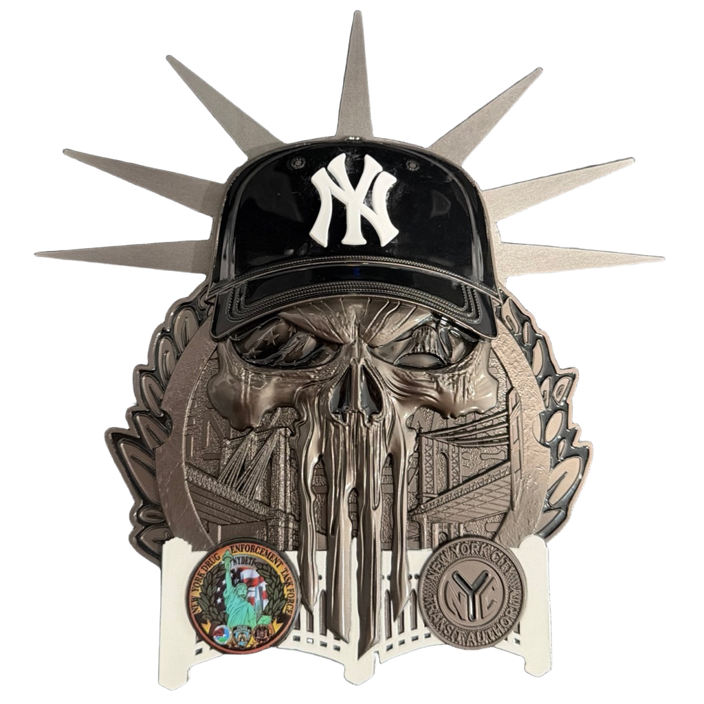 DEA New York Yankees Skull Challenge Coin — front