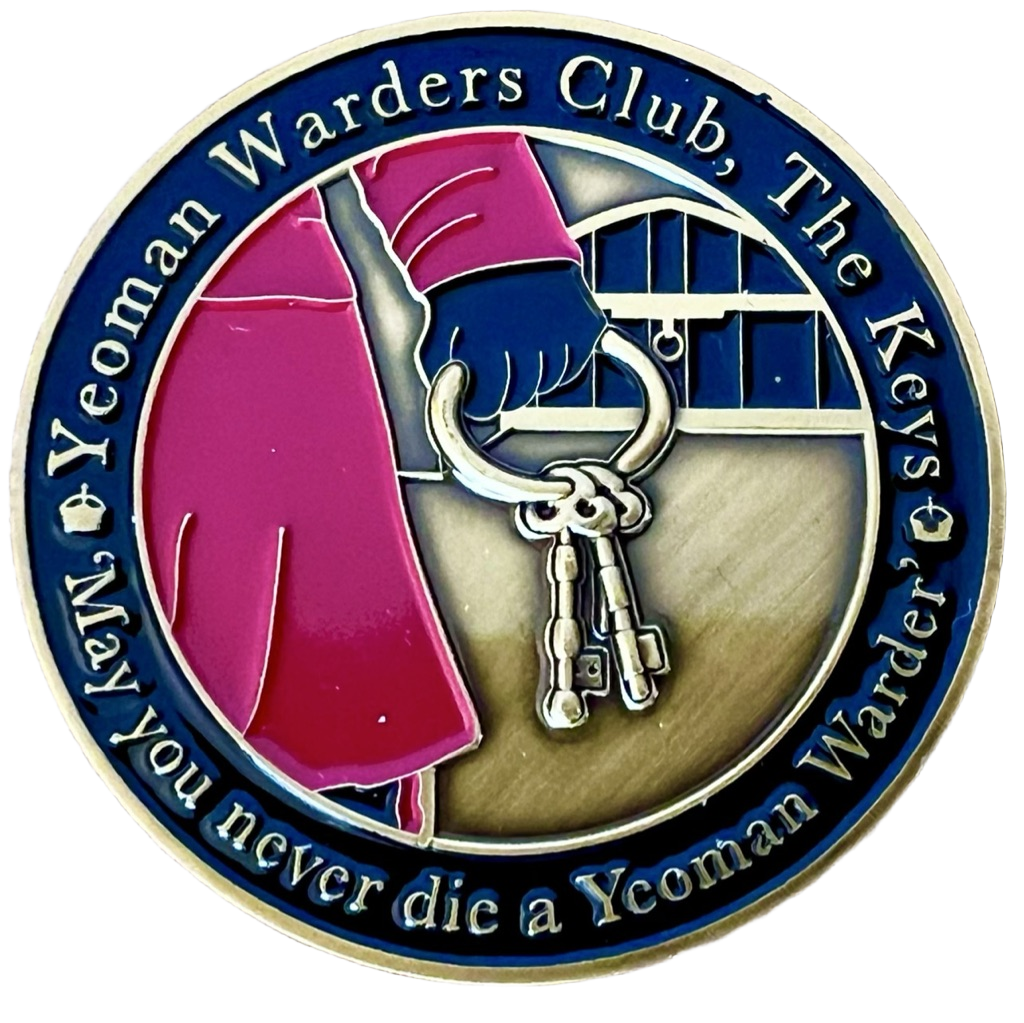 Yeoman Warders Club “The Keys” Challenge Coin — front