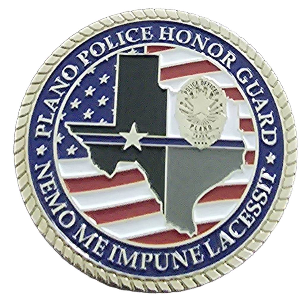 Plano Police Honor Guard Challenge Coin — back
