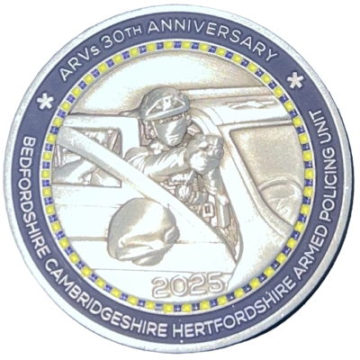 Bedfordshire Cambridgeshire Hertfordshire Armed Policing Unit 30th Anniversary Challenge Coin