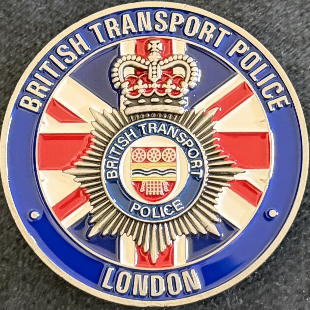 British Transport Police Level II Public Order London Challenge Coin - White — back