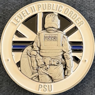 British Transport Police Level II Public Order London Challenge Coin - White