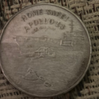 1970 Apollo Mission Commemorative Silver Medal