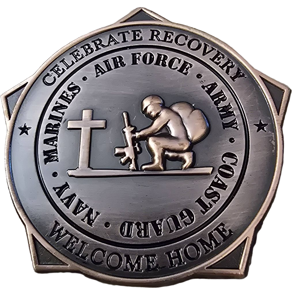 Armed Forces Celebrate Recovery Challenge Coin — back