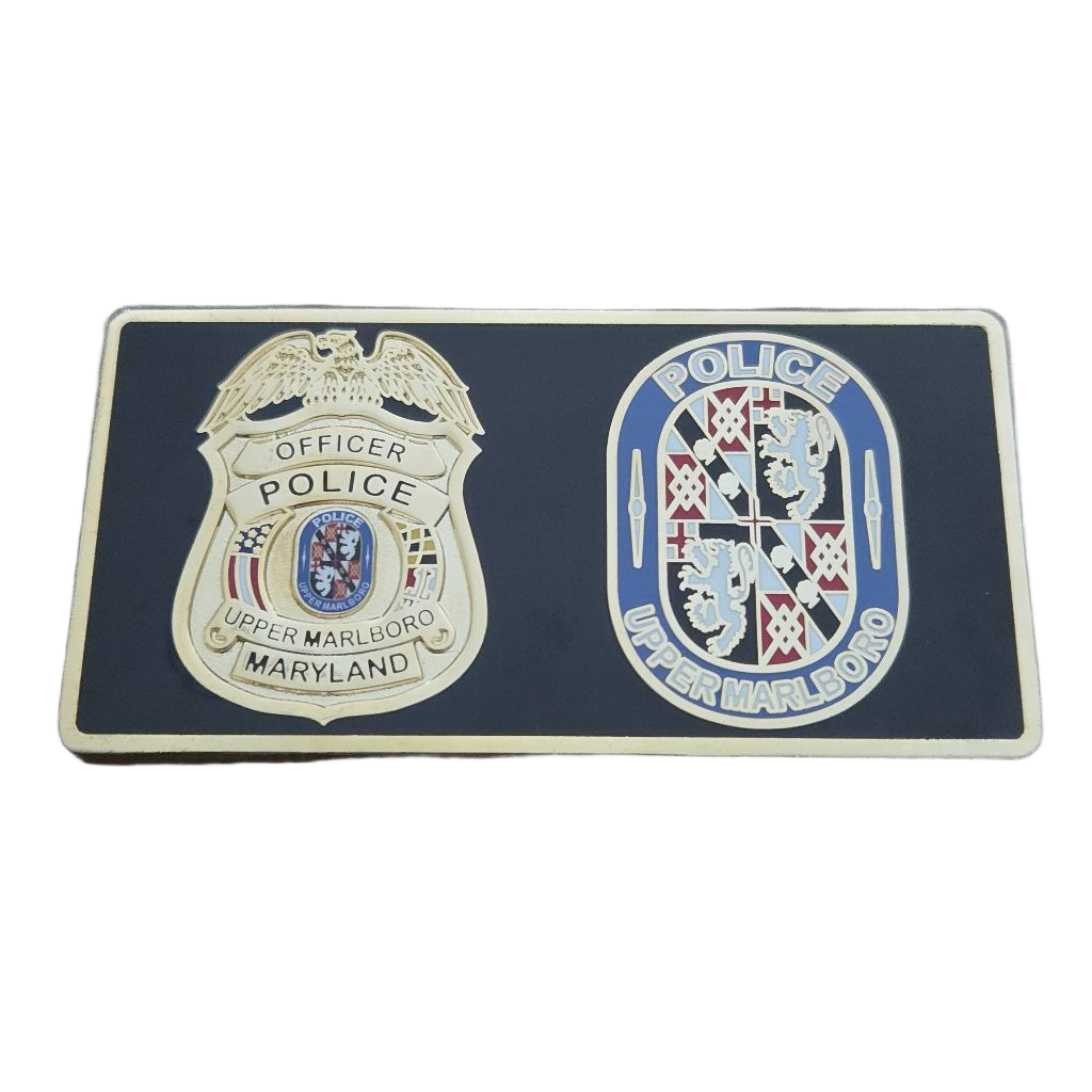 Upper Marlboro Police Department License Plate Coin — back
