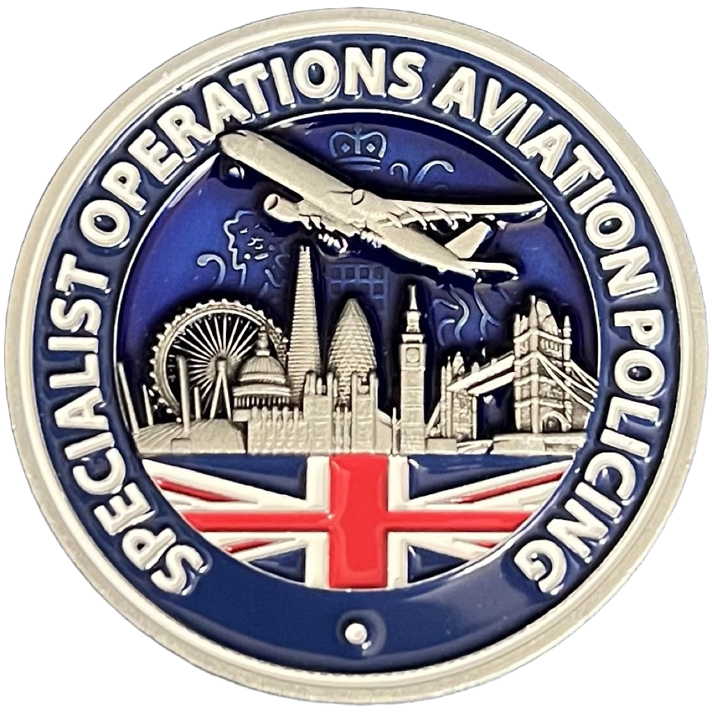 Metropolitan Police Special Operations Aviation Policing Challenge Coin — front