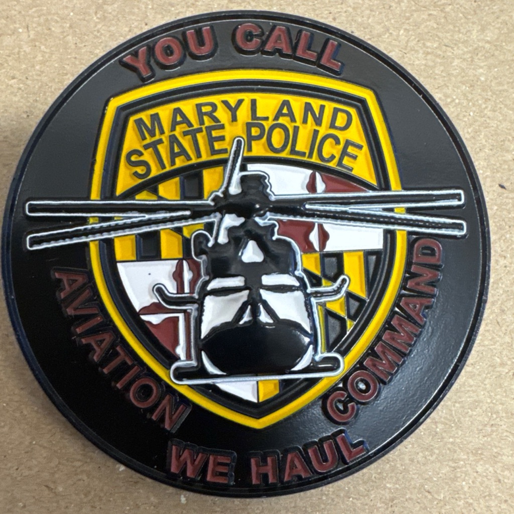 Maryland State Police Aviation Command Challenge Coin — front