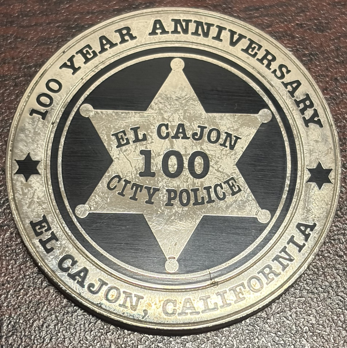El Cajon PD 100 years — front