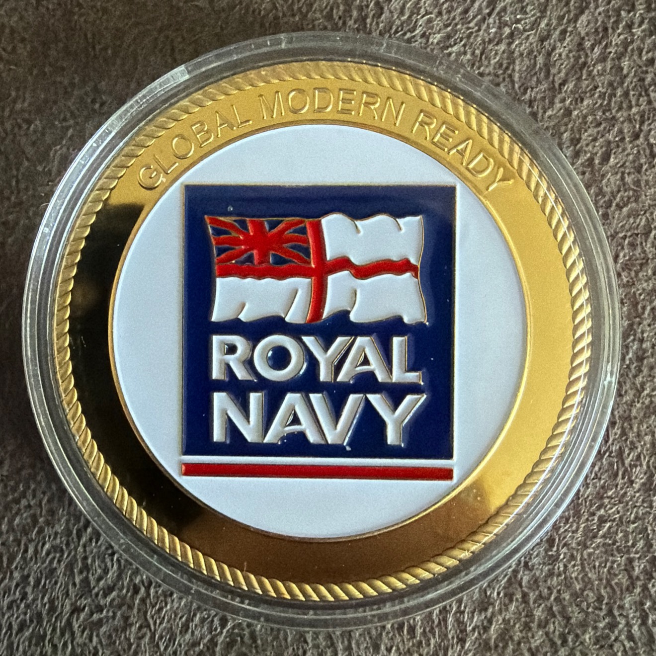 HMS Ledbury Ships Coin — back