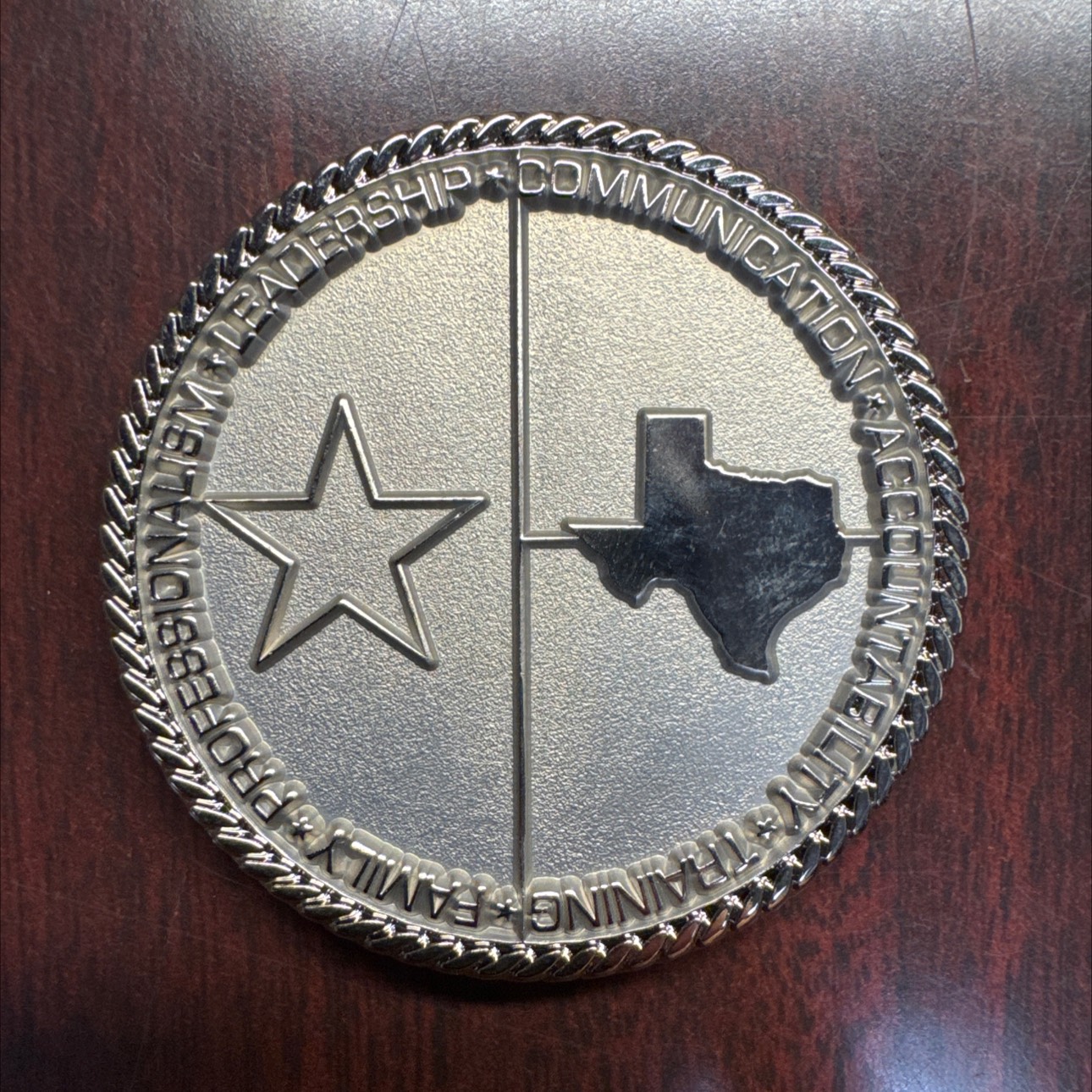 Sugar Land Police Chief’s Coin — back
