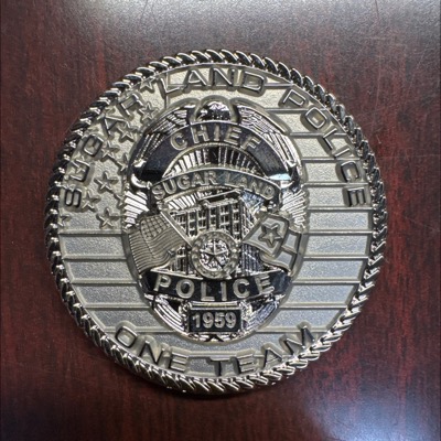 Sugar Land Police Chief’s Coin