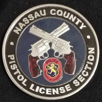 Nassau police pistol license section challenge coin