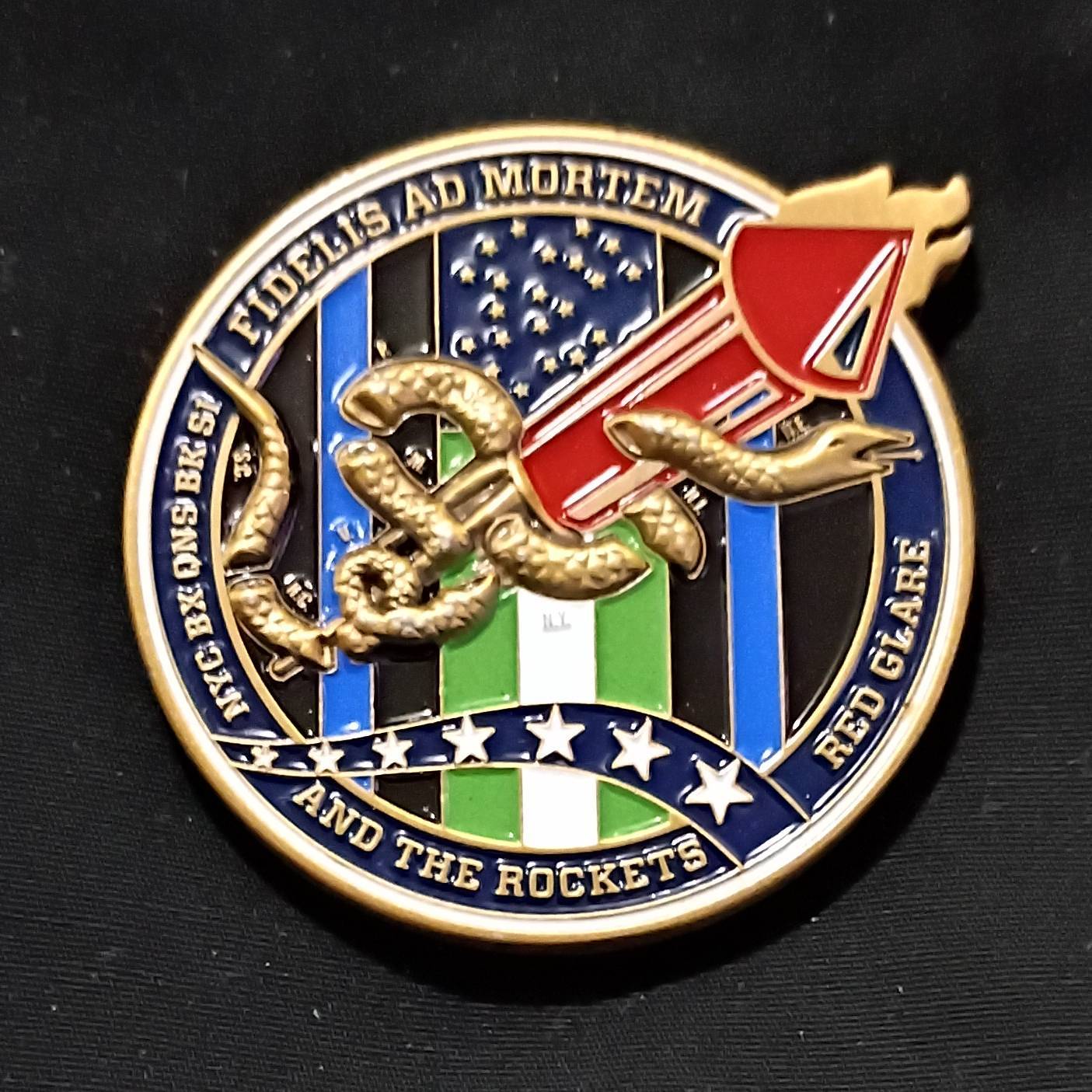 NYPD 4th of July detail Challenge Coin — back