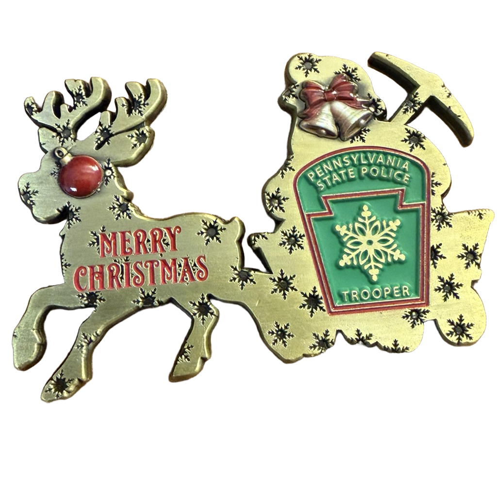 Pennsylvania State Police Christmas Coin — back