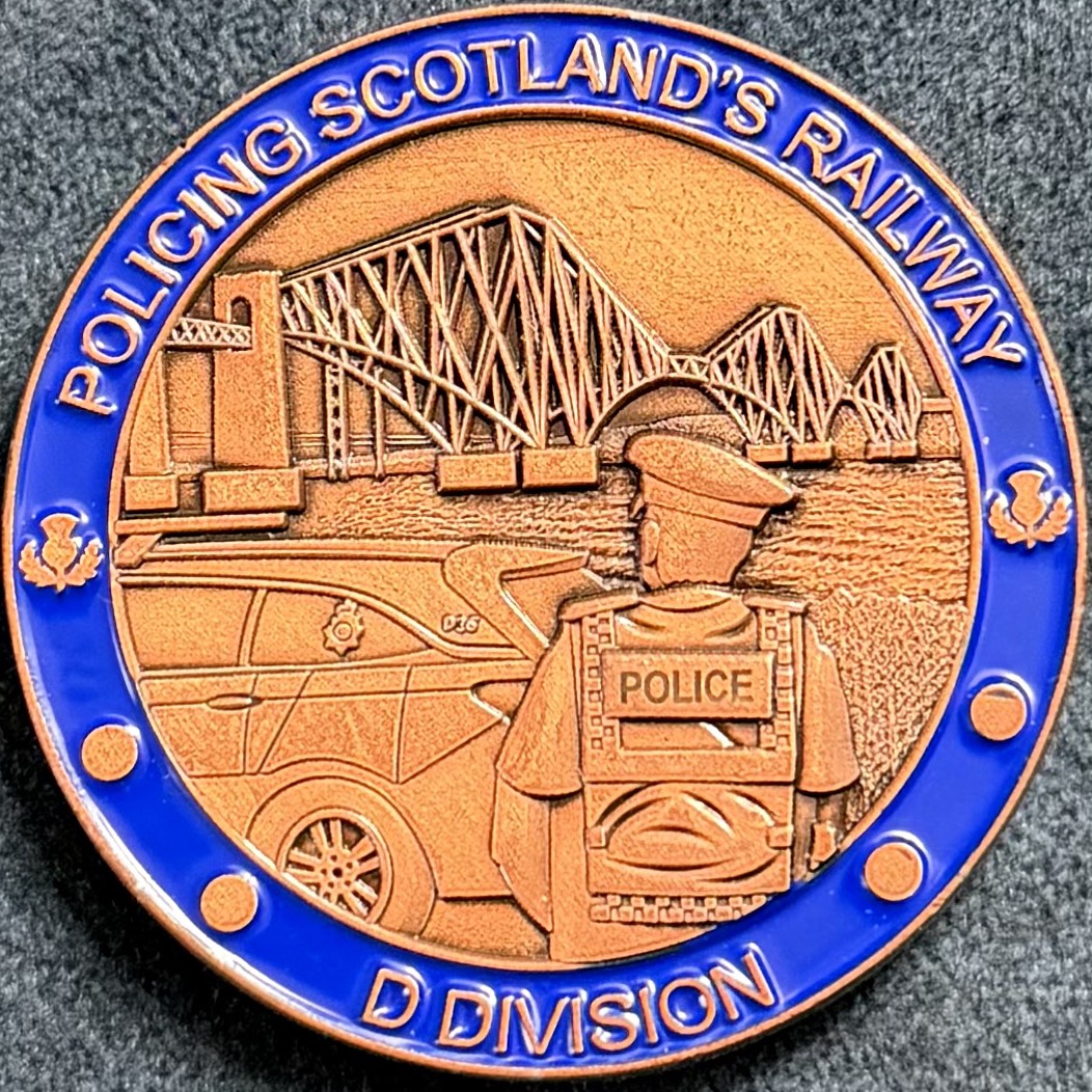British Transport Police D Division Challenge Coin - Bronze — front