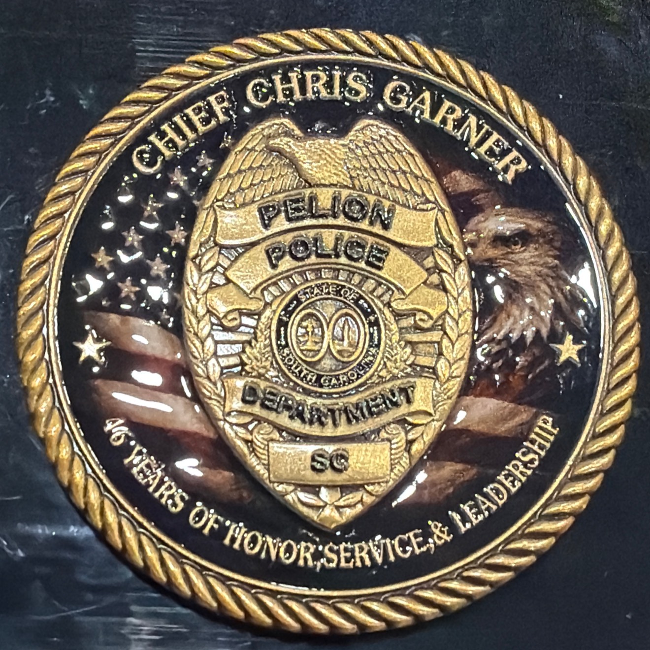 Pelion Police Department - Chief Chris Garner Coin — front