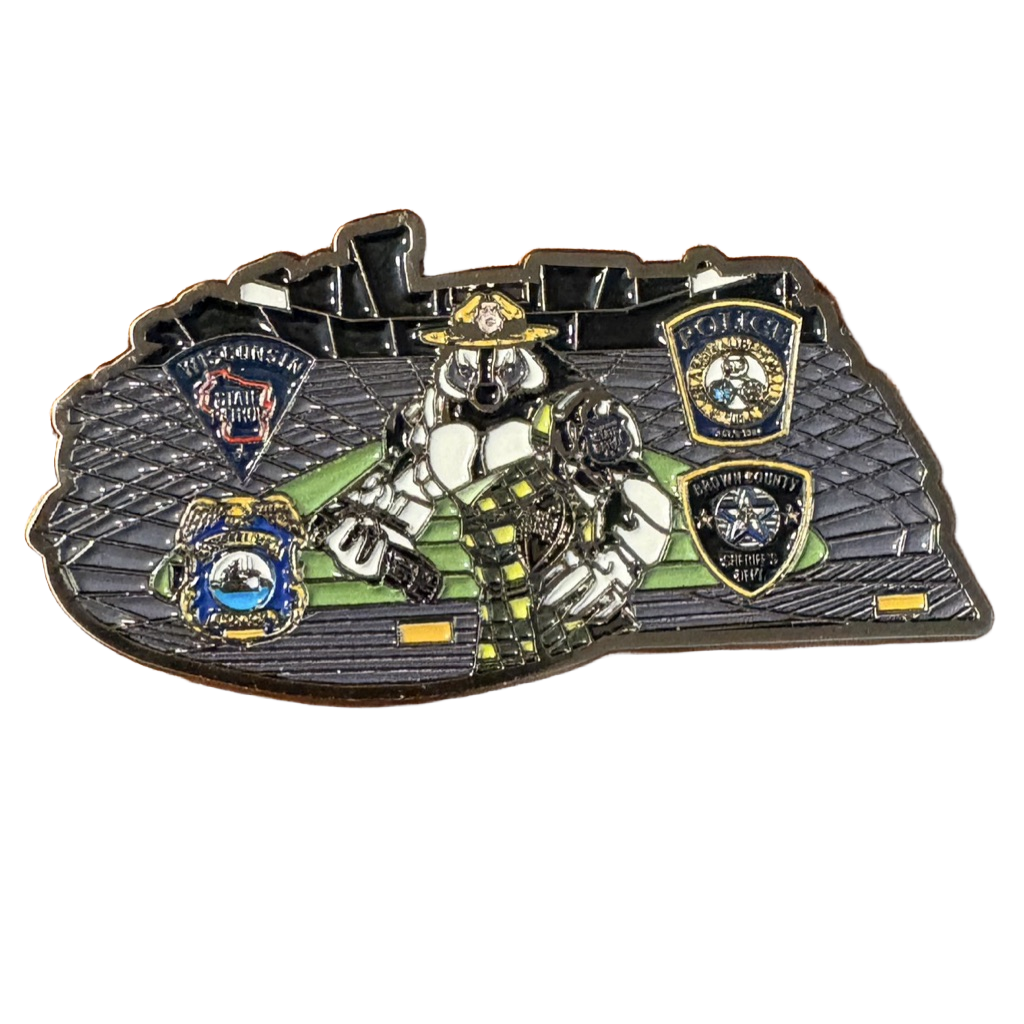Wisconsin State Patrol Lambeau Draft Coin — back