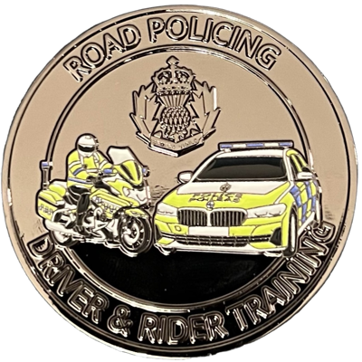 Scottish Police College Driver & Rider Training Challenge Coin - Red
