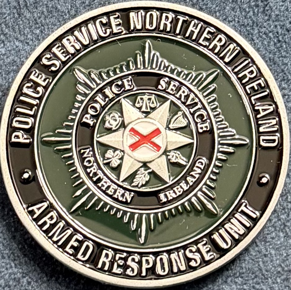 Police Service of Northern Ireland Armed Response Unit Challenge Coin — back