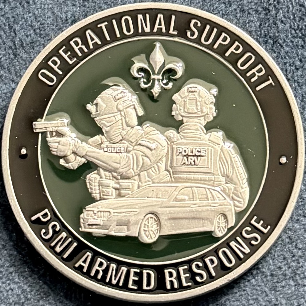 Police Service of Northern Ireland Armed Response Unit Challenge Coin — front