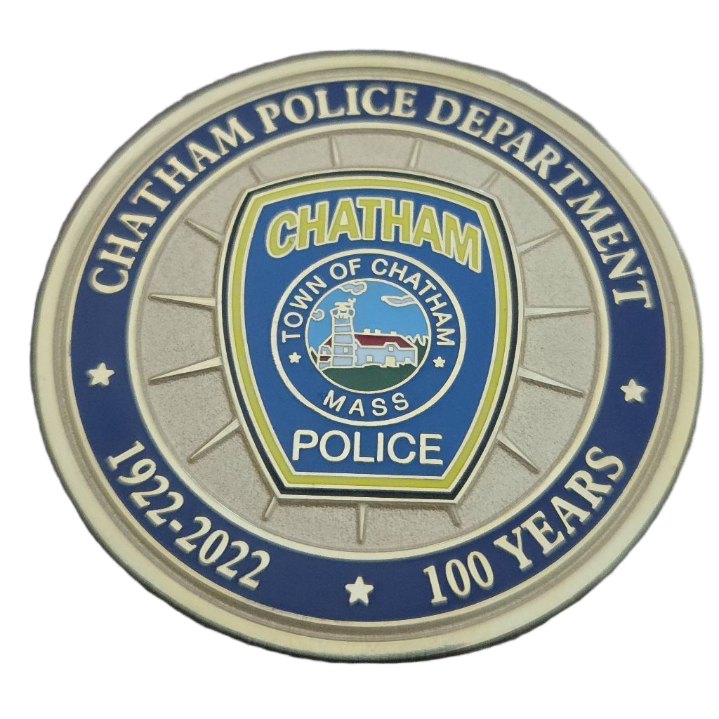 Chatham Police Department 100 Year's of Service Coin — front