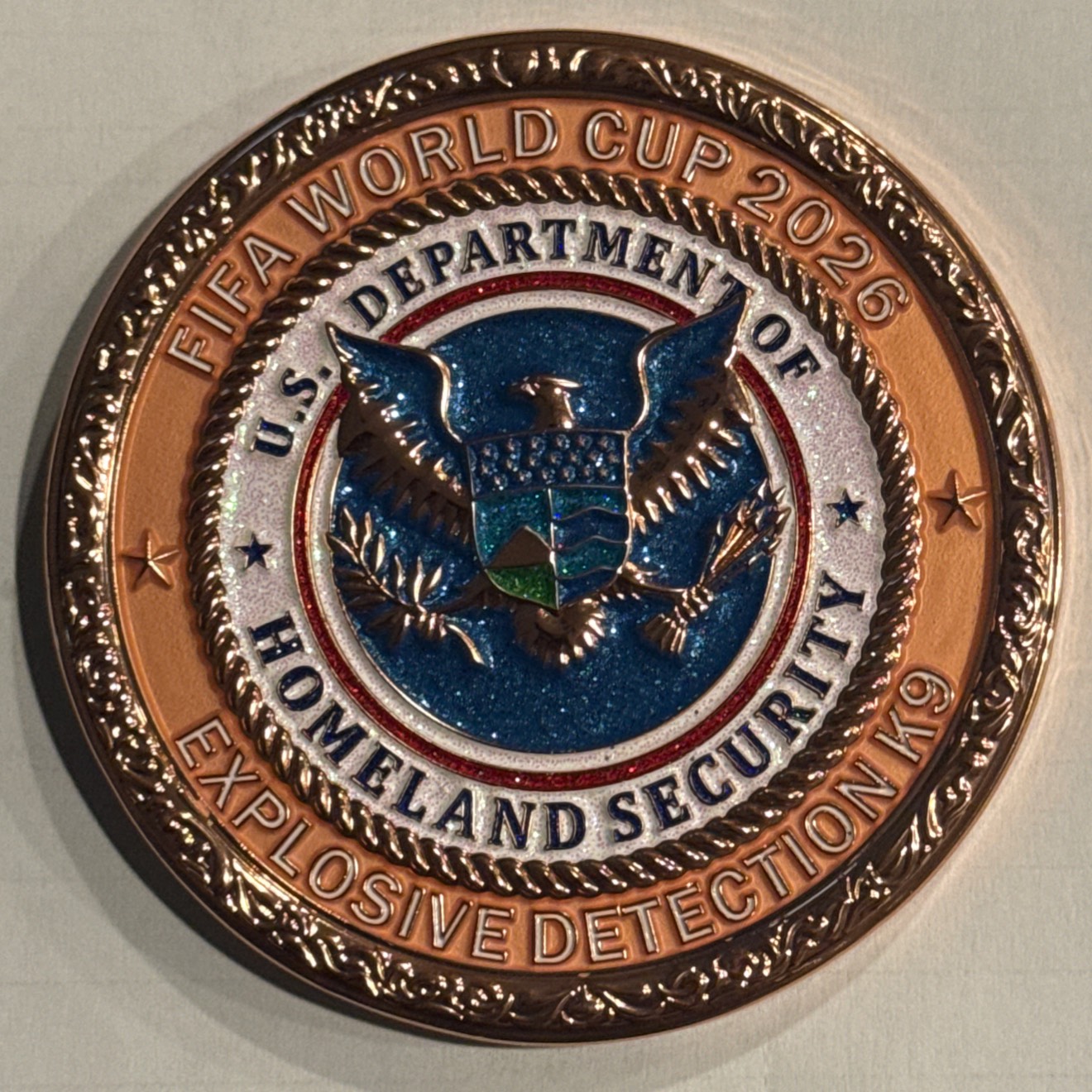 US Department of Homeland Security Explosive Detection K9 FIFA World Cup 2026 — front