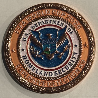 US Department of Homeland Security Explosive Detection K9 FIFA World Cup 2026