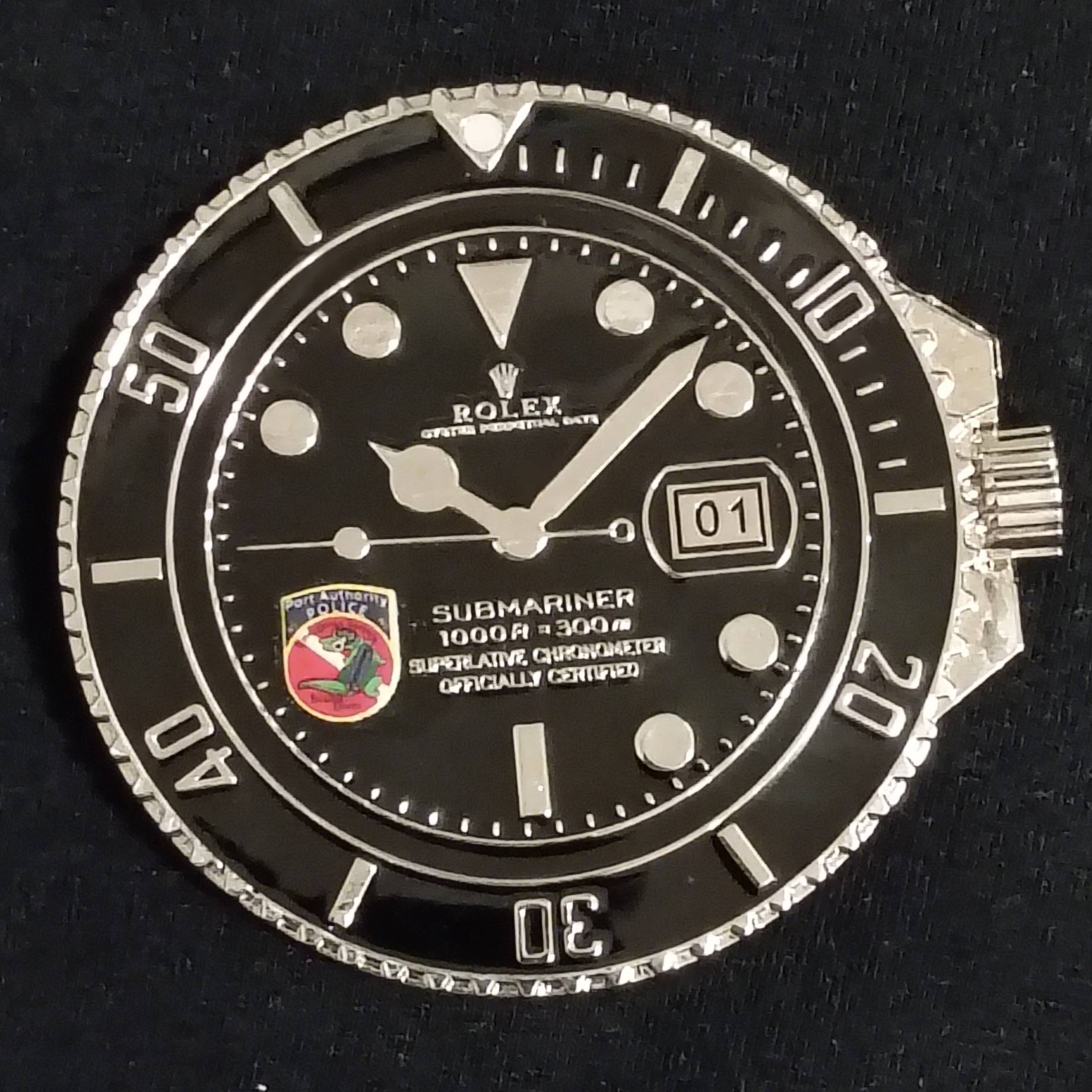 Port Authority of New York New Jersey Police scuba team Rolex black variant — front