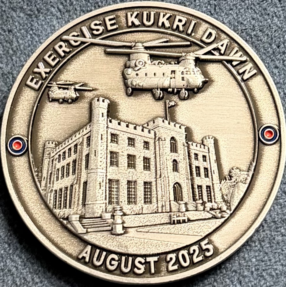 Exercise Kukri Dawn August 2025 Challenge Coin — front
