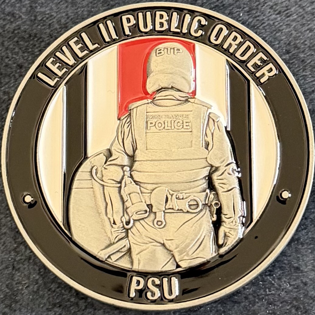 British Transport Police Level II Public Order Special Constabulary Challenge Coin — front