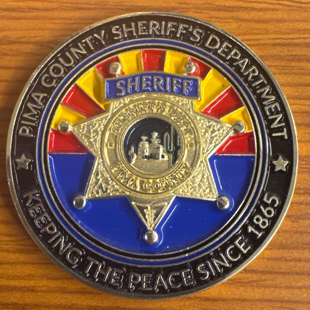 Pima County Sheriff’s Department Oath of Office — front