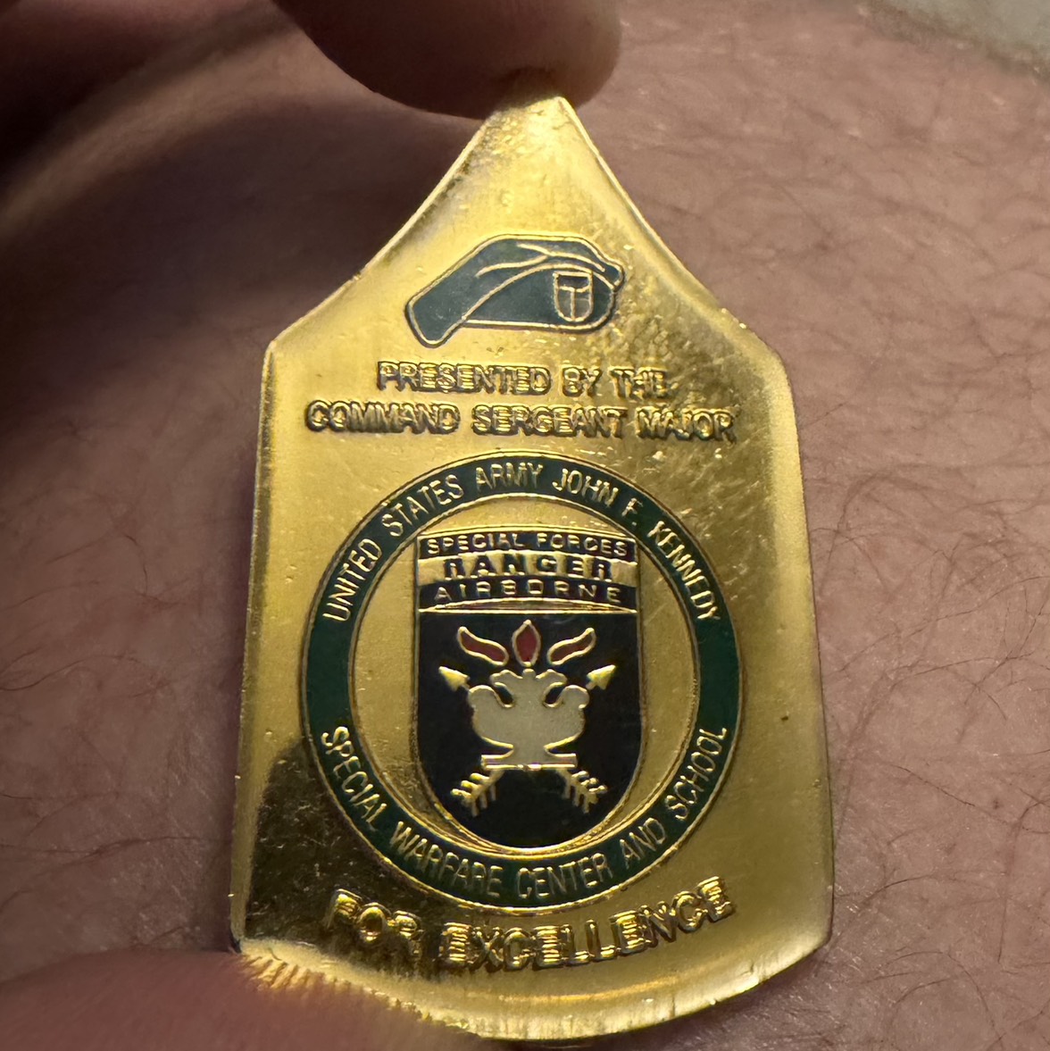 US Army John F. Kennedy Special Warfare Center and School — back