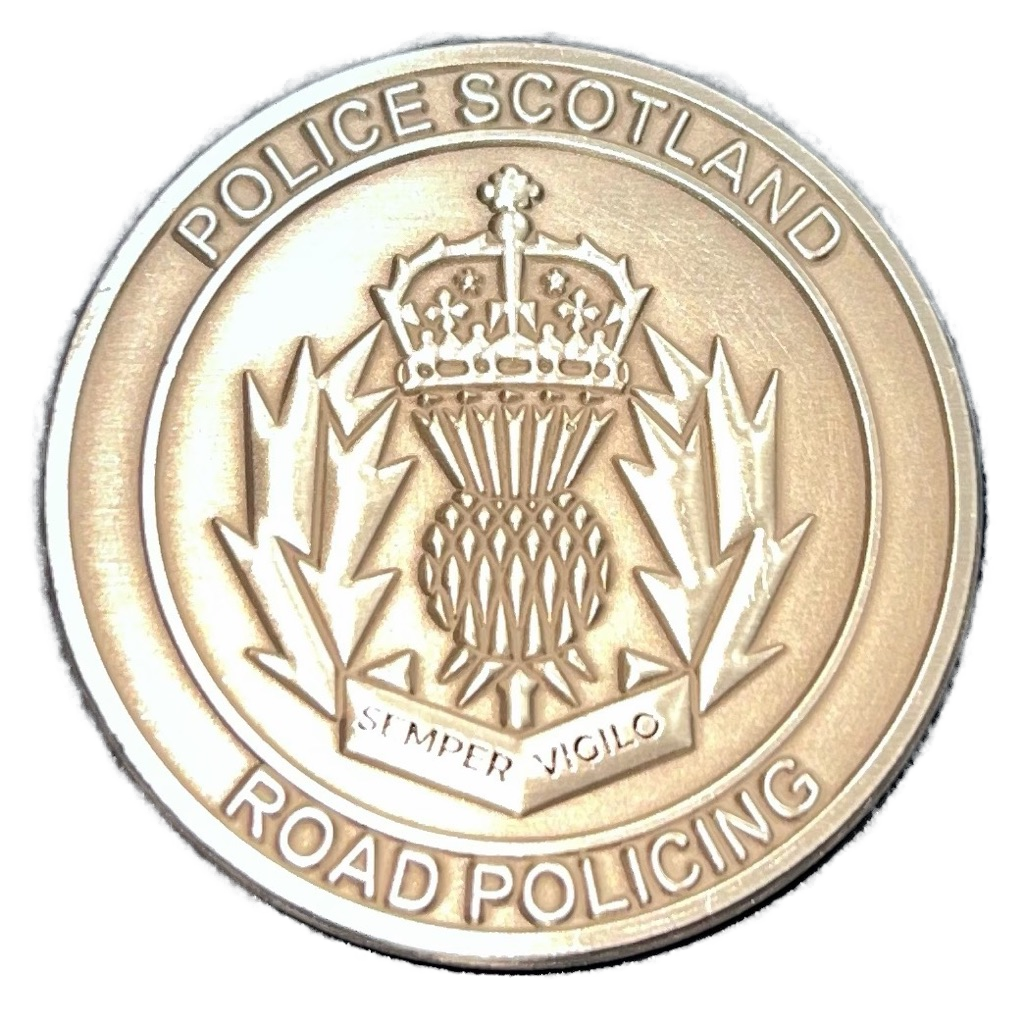 Police Scotland Operation Roll Challenge Coin — back