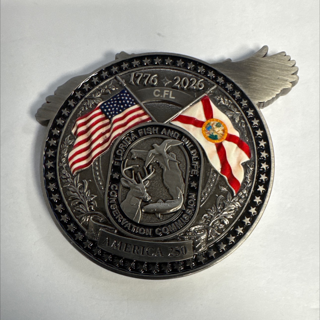 Central Fl FWC America 250 Anniversary Coin #2 — back