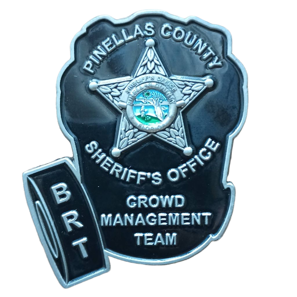Pinellas County Sheriff's Office Crowd Management Team Challenge Coin — back