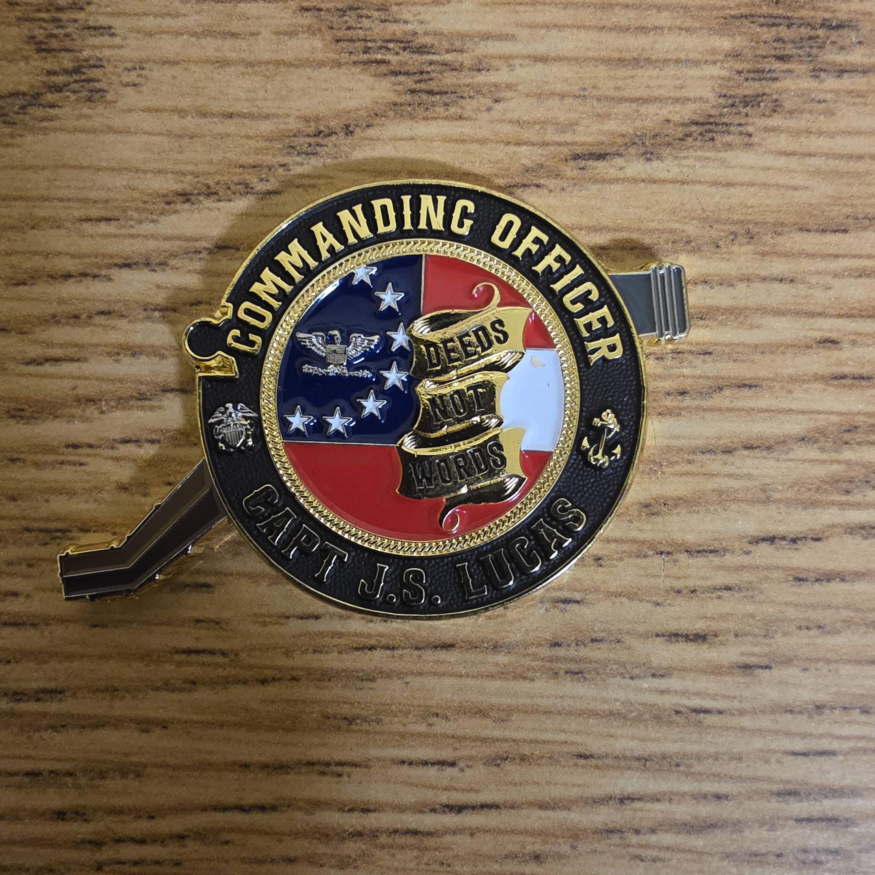 USS Gettysburg Commanding officer coin — front