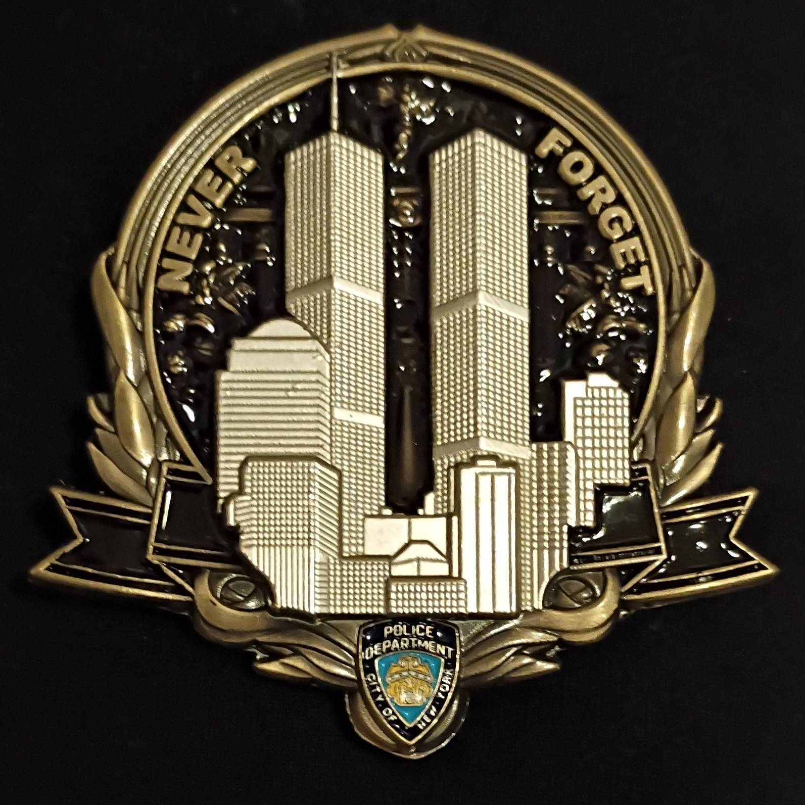 NYPD SRG World Trade Center command challenge coin — back