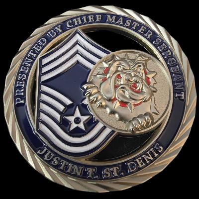 Chief master sergeant, Justin St Denis.