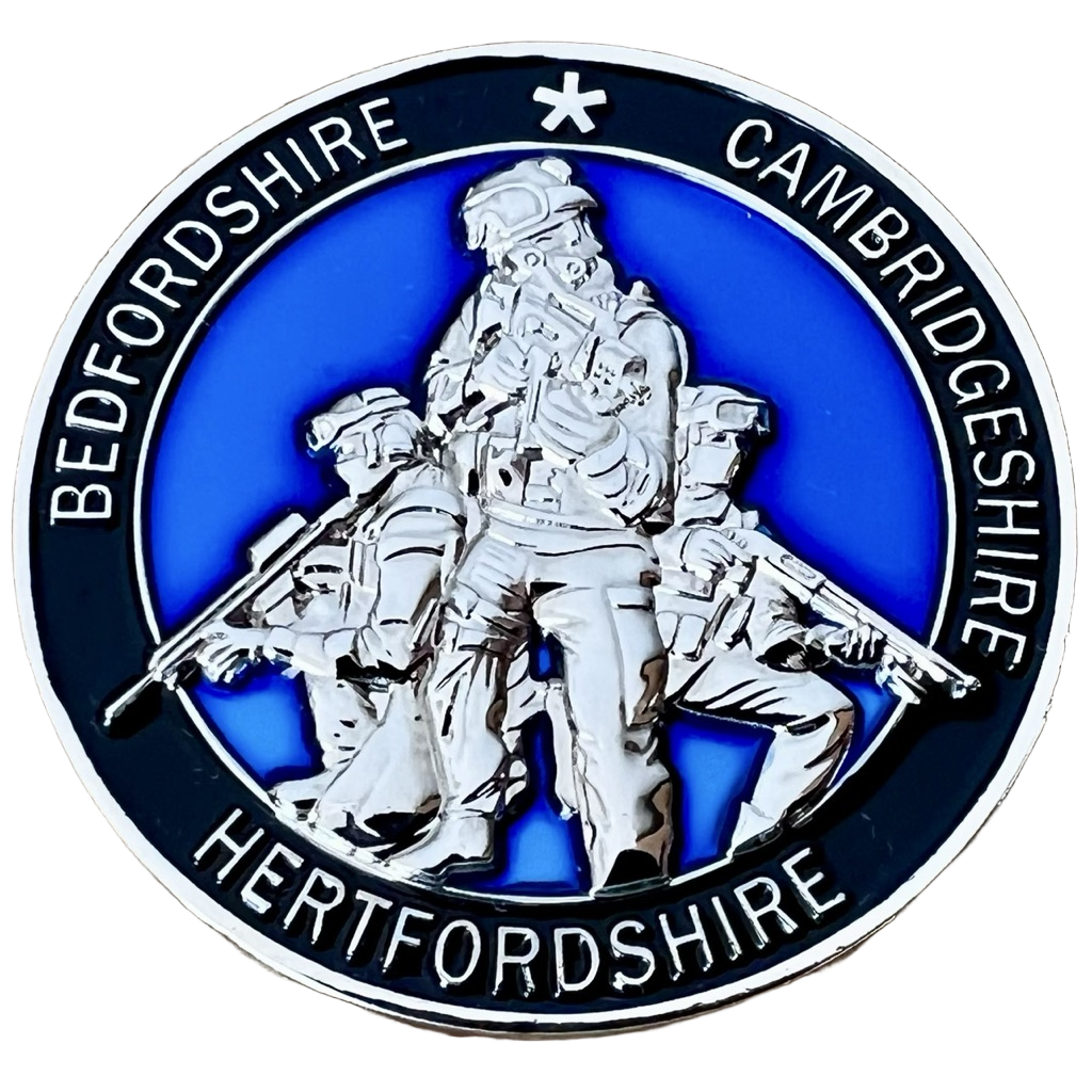 Bedfordshire Cambridgeshire Hertfordshire Armed Policing Unit Challenge Coin — front