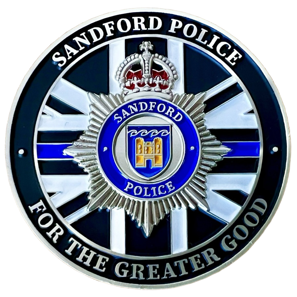 Sandford Police Challenge Coin — back