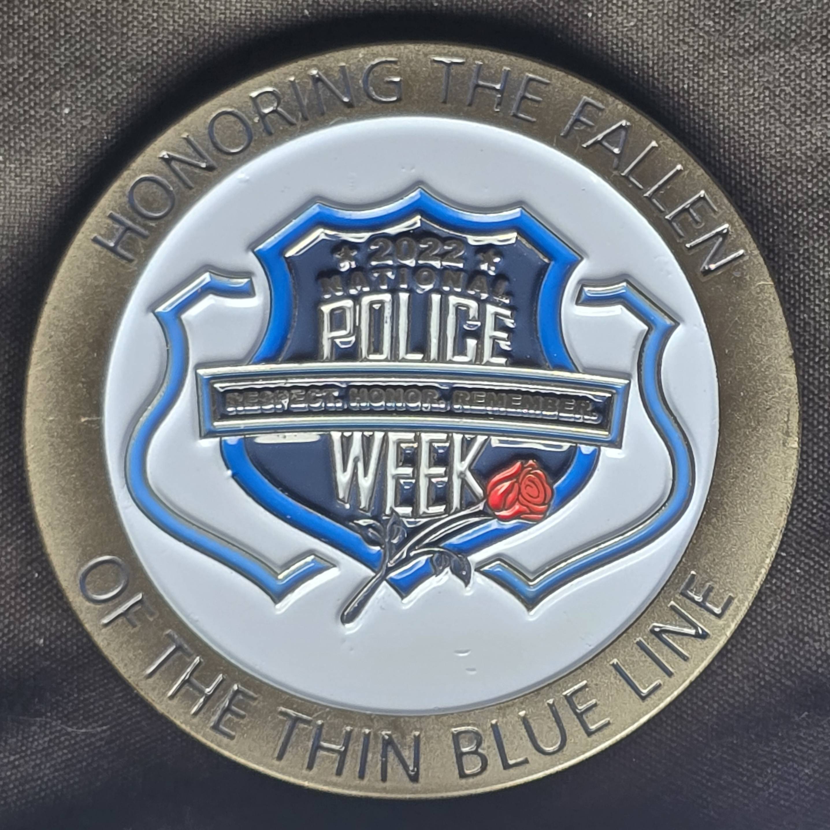 Pennsylvania Capitol police honor guard police week coin. — back