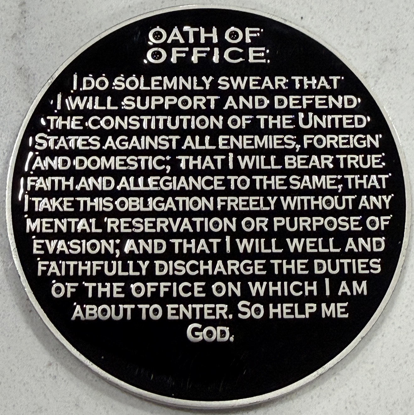 USSS oath of office — back