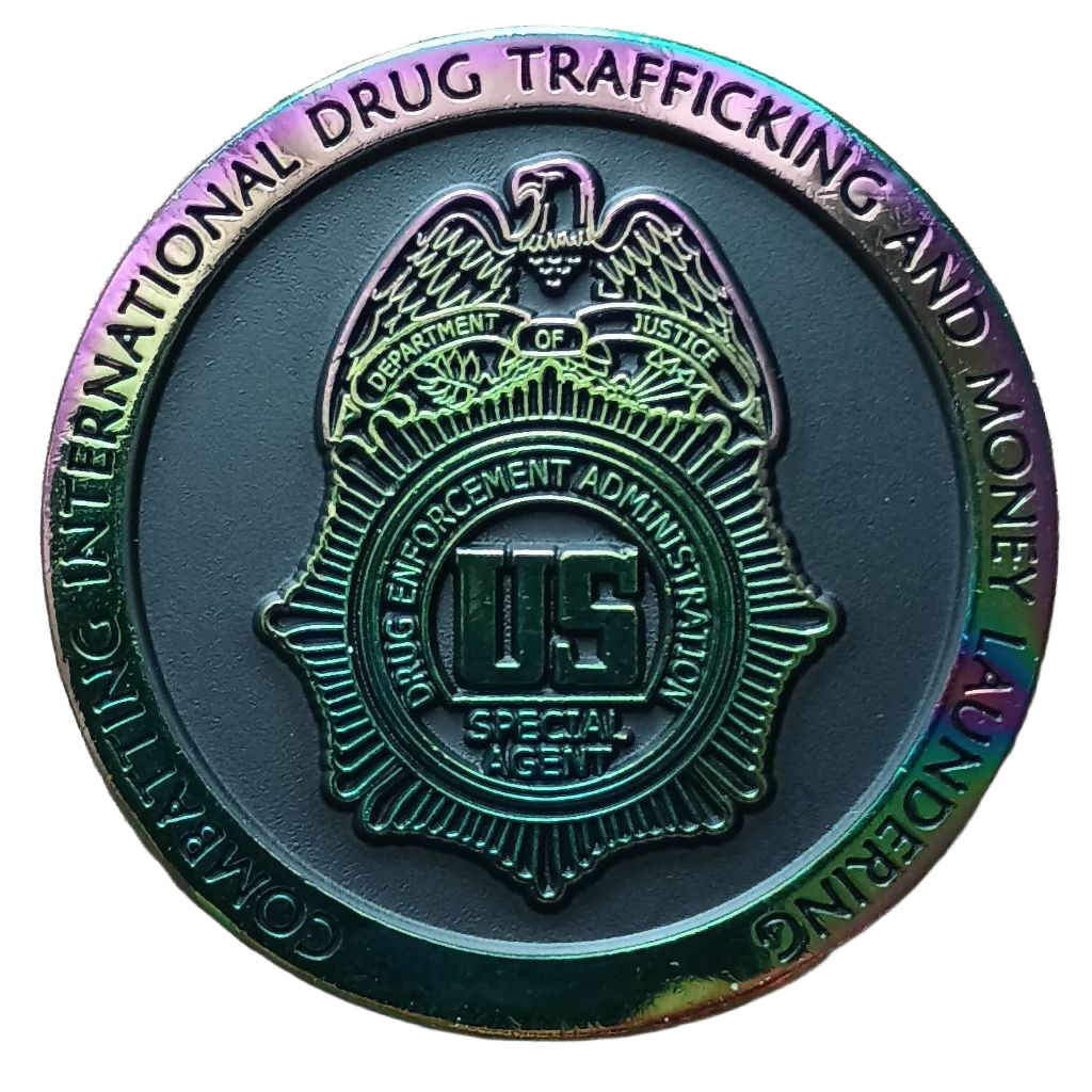 DEA Caribbean Field Division Challenge Coin — back